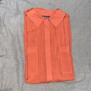 Vince orange sleeveless blouse